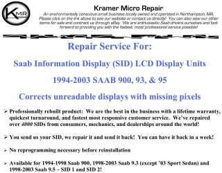 Kramer Micro Repairs Home on the Web . Contact Us . Our Warranty