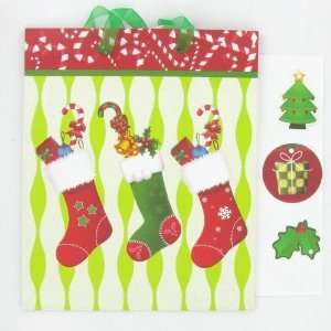   Lg Christmas Fairytale Matte Glitter Bag Case Pack 144