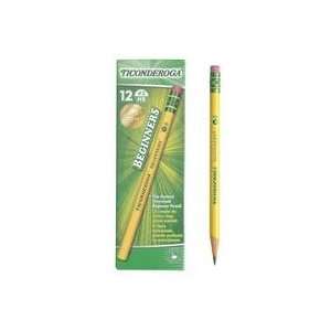  Ticonderoga Beginner Pencils with Erasers   Dozen Office 