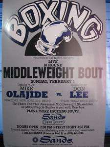 MIKE OLAJIDE vs DON LEE SANDS COMP TICKET TV NBC BOXING  