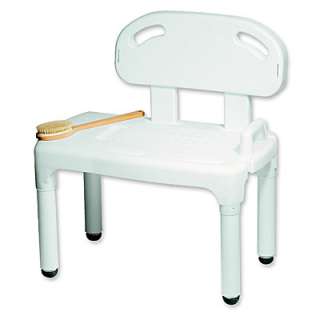 Carex Adjustable Transfer Shower Bath Chair Bench Seat  
