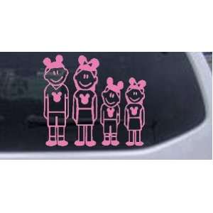 4in Pink    Mickey Mouse Disney 2 Kids Stick Family Stick Family 
