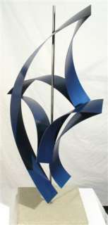 ABSTRACT STAINLESS STEEL METAL SCULPTURE By R WALKER  