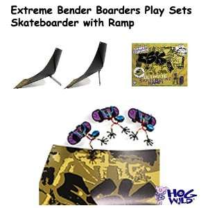  Extreme Bender Boarder Playsets   Skateboarder w/ Ramp 