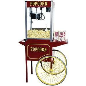 Theater Popcorn Machine with 8oz Kettle and Cart 