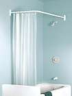 shaped shower rod  