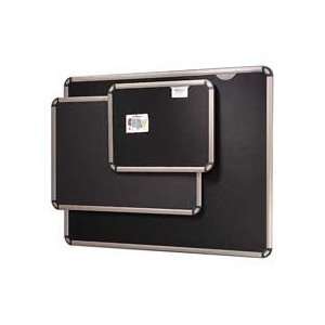  Products   Tackable Board, Fabric, 3x2, Titanium Frame/Black Board 