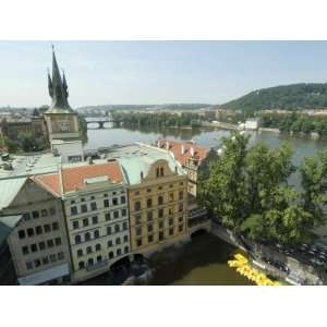  View from Charles Bridge Overlooking Prague and Vltava 