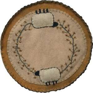  Sheep Candle Mat Country Rustic Primitive
