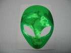 Green Chrome Alien Head Vinyl Decal
