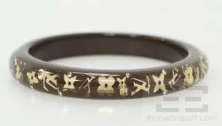 Louis Vuitton Brown & Gold Resin Small Inclusion Bracelet  