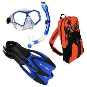   mask, Airtech Jr Dry snorkel, Proflex Jr fins, Bag