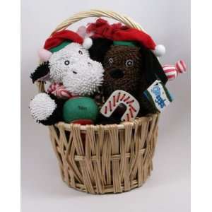  Gift Grabber Holiday Dog Toy Gift Basket  Cow & Puppy 