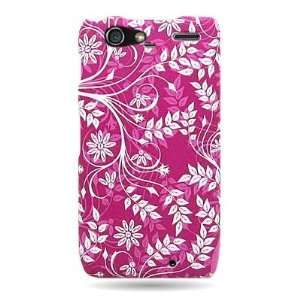 WIRELESS CENTRAL Brand Hard Snap on Shield With PURPLE LEAF FLORAL 