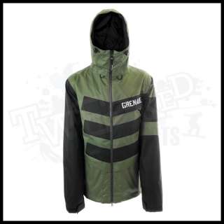 NEW Grenade Chevron Snowboard Jacket   Green   Size Medium M  