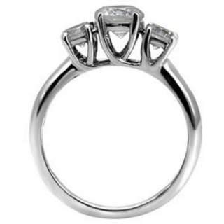 Popular 3 CZ Stones Wedding/Engagement Stainless Steel Ring SZ 5 10 