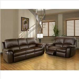  Reclining Sofa and Loveseat Set in Chocolate Recliner Power Home