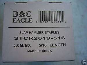 34 Boxes Of B & C Eagle 5/16 Slap Hammer Staples NIB  