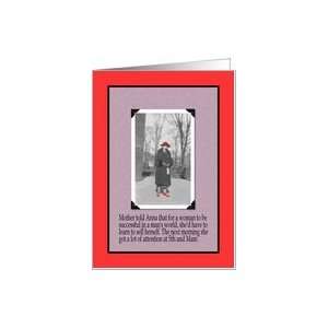 Red Hat Attention   Birthday Card