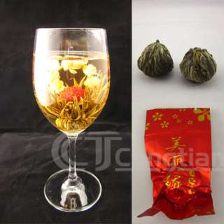   * 10 Kinds Blooming Flower Flowering Green Artistic Tea Ball HANDMADE