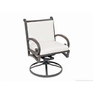   Swivel Rocker Arm Patio Dining Chair Olive Wood Patio, Lawn & Garden