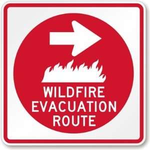  Wildfire Evacuation Route, Right Arrow Diamond Grade Sign 