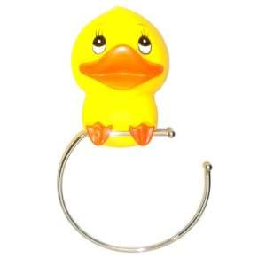 Rubber Ducky open TOWEL Ring HOLDER yellow DUCK 