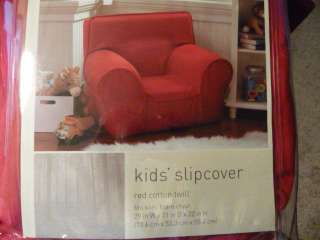 NIP Target Home Anywhere chair foam chair red cotton twill slipcover 