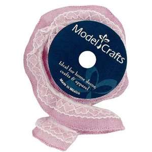  Bulk Buys RB127 Pink Ruffled Lace Spool   Pack of 40