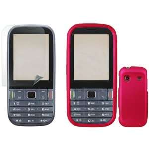  Samsung Gravity TXT T379 Combo Rubber Red Protective Case Faceplate 