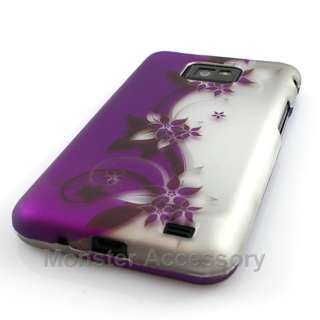 Purple Flowers Hard Case Cover For Samsung Galaxy S 2 Not For Sprint