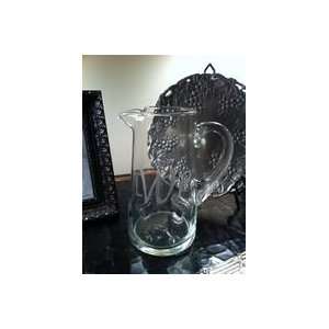  Monogrammed Etched Glass Pitcher