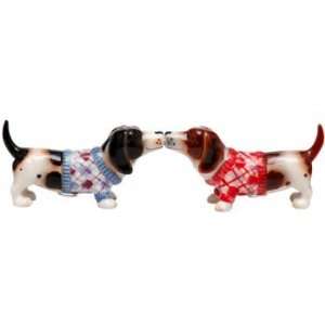   Bassets in Sweaters Magnetic Salt and Pepper Shakers