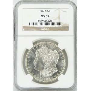  1882 S MS67 Morgan Silver Dollar Graded by NGC Everything 