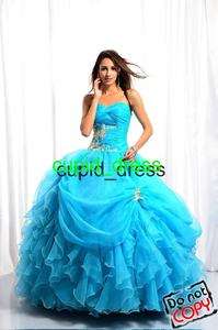 Turquoise Quinceanera/pageant gown/Party cocktail dress Size6 8 10 12 
