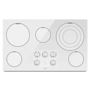    Maytag MEC7636WW 36 Smoothtop Electric Cooktop   White Appliances