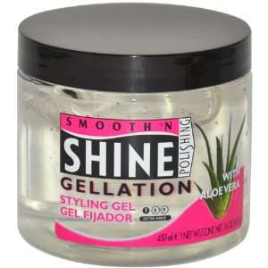 Smooth N Shine Extra Hold Styling Gel, With Aloe Vera 16 Ounce (Pack 