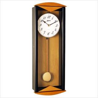 Loricron Quartz Time Only Wood Wall Clock in Beech and Black 8711 