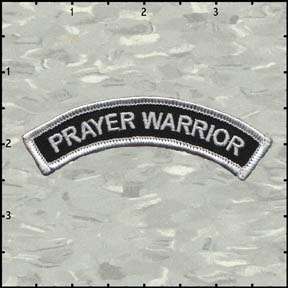 Prayer Warrior A Tab Novelty Embroidered Iron On Badge Applique Patch 