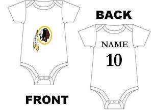 NFL Peronsalised Washington Redskins Baby Grow/Onesie  
