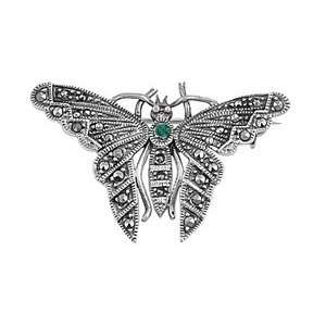   Butterfly Italian .925 Sterling Silver Brooches / Pin (24mm) Jewelry