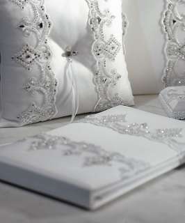 Wedding Beverly Clark Royal Lace Guest Book,Flower Basket,Ring Pillow 