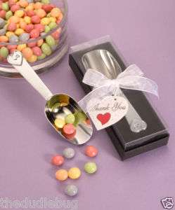 36 WEDDING FAVORS CHROME CANDY SCOOPS  