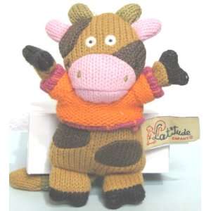   Latitude Infant MONA the Cow stuffed knit animal NEW Toys & Games