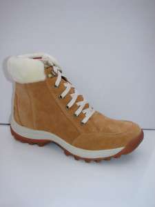   Womens Canard Waterproof Suede Leather Lace up Snow Boot Wheat  