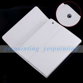White Bluetooth Keyboard Leather Case Cover For iPad 2  