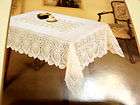 CROCHET LACE VINYL TABLECLOTH PICK SIZE AND COLOR