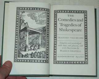 THE COMEDIES AND TRAGEDIES OF SHAKESPEARE 4 Vols. 1944  