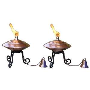   Table Top Torch With Iron Stand, Set of 2 Patio, Lawn & Garden