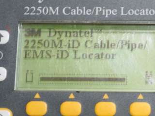 3M/DYNATEL 2250M UNDERGROUND CABLE/PIPE UTILITY LOCATOR  